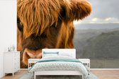 Behang - Fotobehang Schotse hooglander - Natuur - Portret - Breedte 330 cm x hoogte 220 cm