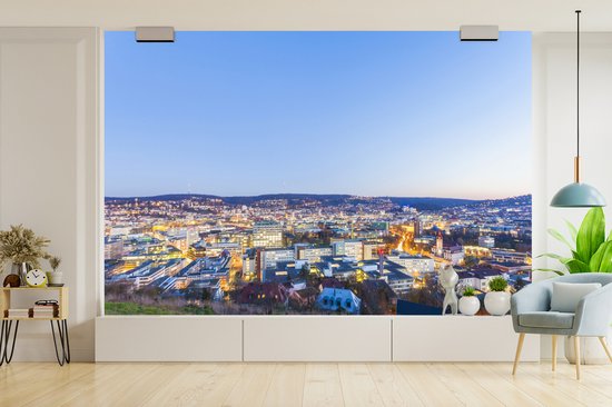Behang - Fotobehang Stadsgezicht van Stuttgart - Breedte 600 cm x hoogte 400 cm