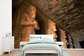 Behang - Fotobehang Binnenkant van de Tempel Aboe Simbel in Egypte - Breedte 525 cm x hoogte 350 cm