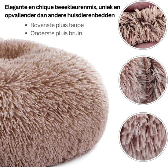 Designed by Lotte Ribbed - hondenbed - roze - 65x60x20 cm