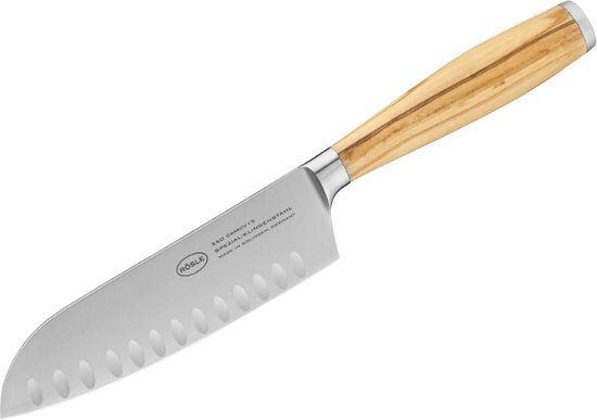 Foto: Santoku mes 16 cm olijfhout r sle artesano