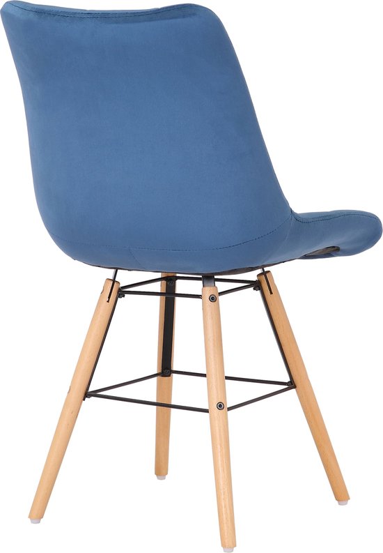 Chaise Salle à Manger CLP Cassidy - Design Scandinave Avec Accoudoirs, Revêtement Tissu Crème Et Pieds Bois Natura