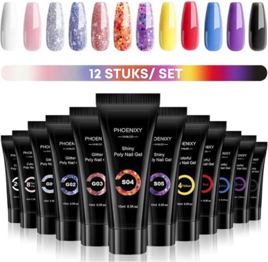 Pack de démarrage pour ongles en polygel | 12 pièces | Longue durée | Kit Polygel |... | bol.com