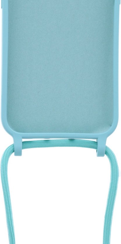 Coque de téléphone en silicone avec chaîne Convient pour : iPhone 13 Pro Max - TPU - Silicone - Turquoise - ZT Accessoires