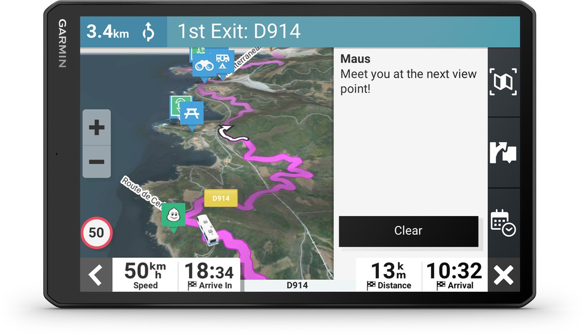 Garmin Camper 1095 - Système de navigation caravane/camping-car - WIFI  intégré - Écran