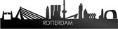 Skyline Rotterdam Zwart Glanzend - 120 cm - Woondecoratie - Wanddecoratie - Meer steden beschikbaar - Woonkamer idee - City Art - Steden kunst - Cadeau voor hem - Cadeau voor haar - Jubileum - Trouwerij - WoodWideCities