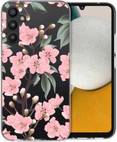 iMoshion Hoesje Siliconen Geschikt voor Samsung Galaxy A34 (5G) - iMoshion Design hoesje - Roze / Cherry Blossom