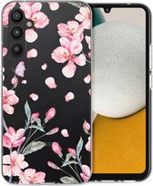 iMoshion Hoesje Siliconen Geschikt voor Samsung Galaxy A34 (5G) - iMoshion Design hoesje - Roze / Blossom Watercolor