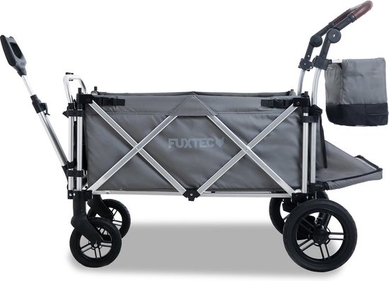 FUXLIFE by FUXTEC Handkar FX-CTL950 Grijs - Premium opvouwbaar - Kinderwagen met zonnekap - 5-puntsgordel - met koeltas — afbeelding 3