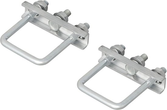ProPlus U-beugel voor neuswielklem - vierkant 60 mm - set van 2 - thermisch verzinkt - zilver van ProPlus — afbeelding 4