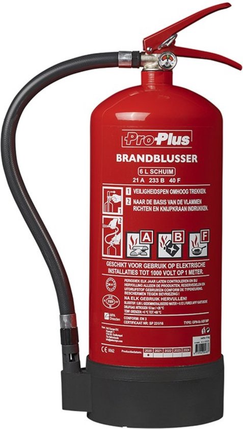 ProPlus Brandblusser - Schuim - ABF - 6 kg - Voor auto, boot, caravan