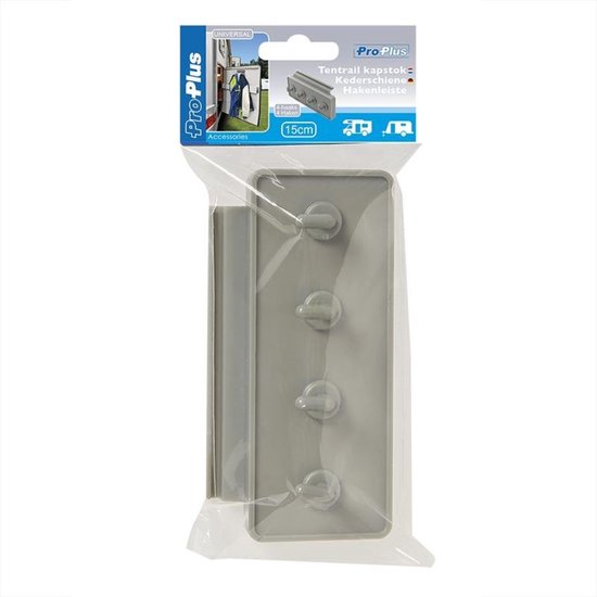 ProPlus Tentrail kapstok - 4 haken - kunststof - 15 x 6 cm van ProPlus — afbeelding 4