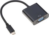 Techvavo® USB C naar VGA Adapter - USB C to VGA - Full HD 1080P - Male naar Female - Zwart