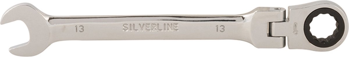 Silverline Flexibele steek-ringratelsleutel 13 mm