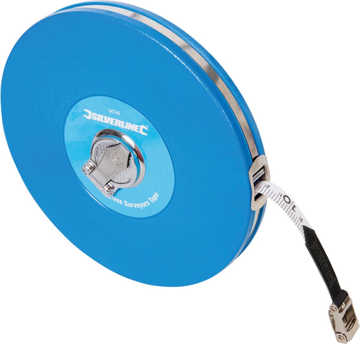 Silverline Glasvezel landmeter - meetlint - waterbestendig - 50 meter