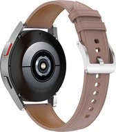 Leren bandje Galaxy Watch 4/Watch 3 41mm Geschikt voor Huawei Watch GT3/GT2 42mm Beige