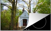 KitchenYeah® Inductie beschermer 77x51 cm - De witte kapel in het Nationaal Park Kampinos in Polen - Kookplaataccessoires - Afdekplaat voor kookplaat - Inductiebeschermer - Inductiemat - Inductieplaat mat