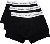 Calvin Klein Trunk Boxers en coton extensible pour hommes - Lot de 3 - Noir - Taille M