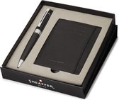 Coffret cadeau stylo à bille Sheaffer - 300/G9312 - chromé noir brillant - avec porte-carte de crédit - SF-G2931251-2
