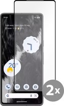 Cazy Tempered Glass Screen Protector geschikt voor Google Pixel 7a - Zwart - 2 stuks