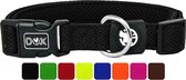 DDOXX® Hondenhalsband Air Mesh, verstelbaar en gewatteerd, diverse kleuren. Voor kleine en grote honden, katten. Puppy Halsband klein. Zwart, XS