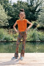 Looxs Revolution Open Lace Top Tops & T-shirts Meisjes - Shirt - Oranje - Maat 164