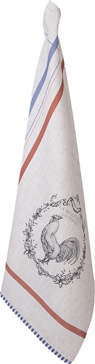 Clayre & Eef Theedoek 50x70 cm Beige Katoen Haan
