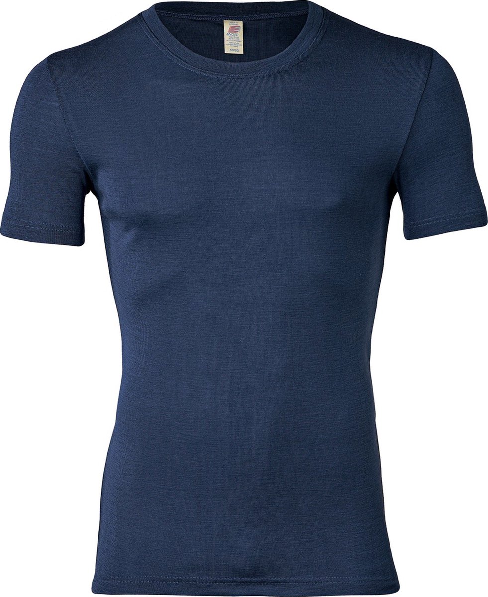 Engel Natur Heren T-shirt Zijde - Bio Merino Wol GOTS Navy blauw 46/48(M)
