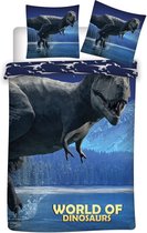 Dinosaurus Dekbedovertrek T-Rex - 140 x 200 cm + 63 x 63 cm - Polyester