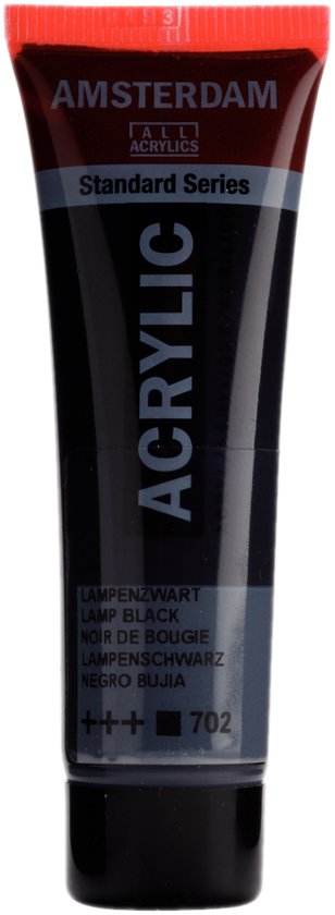 Acrylverf - 702 Lampenzwart - Amsterdam - 20 ml