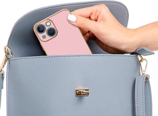 Coque Cadorabo pour Apple iPhone 14 PLUS en Rose Brillant - Or - Coque de protection en silicone TPU souple et avec protection pour appareil photo