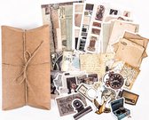 Papier en Stickerset - 3 - Set voor Bulletjournal - Scrapbook - Kaarten Maken - Vintage Papier en Stickers 30 stuks