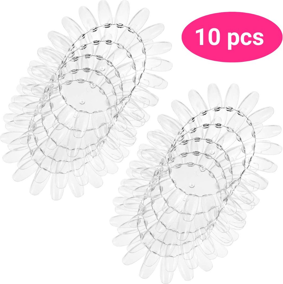 Goedkoopste GUAPÀ Nagel Display Transparant | Color Ring Rond | Kleuren Waaier | Nail Color Ring | Ovaal Nagel Display | 10 X 20 Nagels