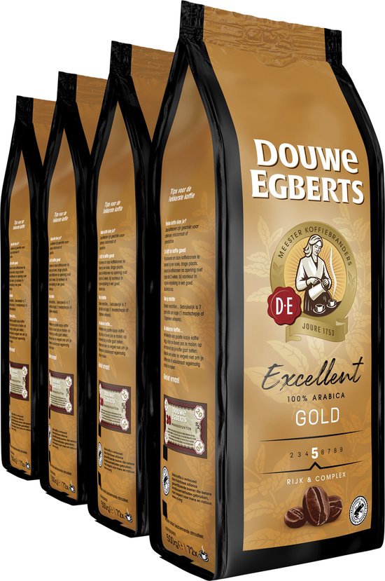 Douwe Egberts Excellent Gold Koffiebonen - Intensiteit 5/9 - 4 x 500 gram