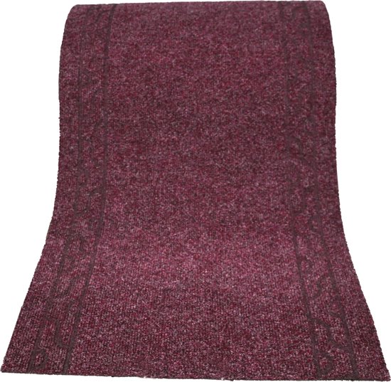 JYG Rug Greece - Chemin de Cuisine - Tapis de Cuisine - Antidérapant - 66x700 cm - Aubergine