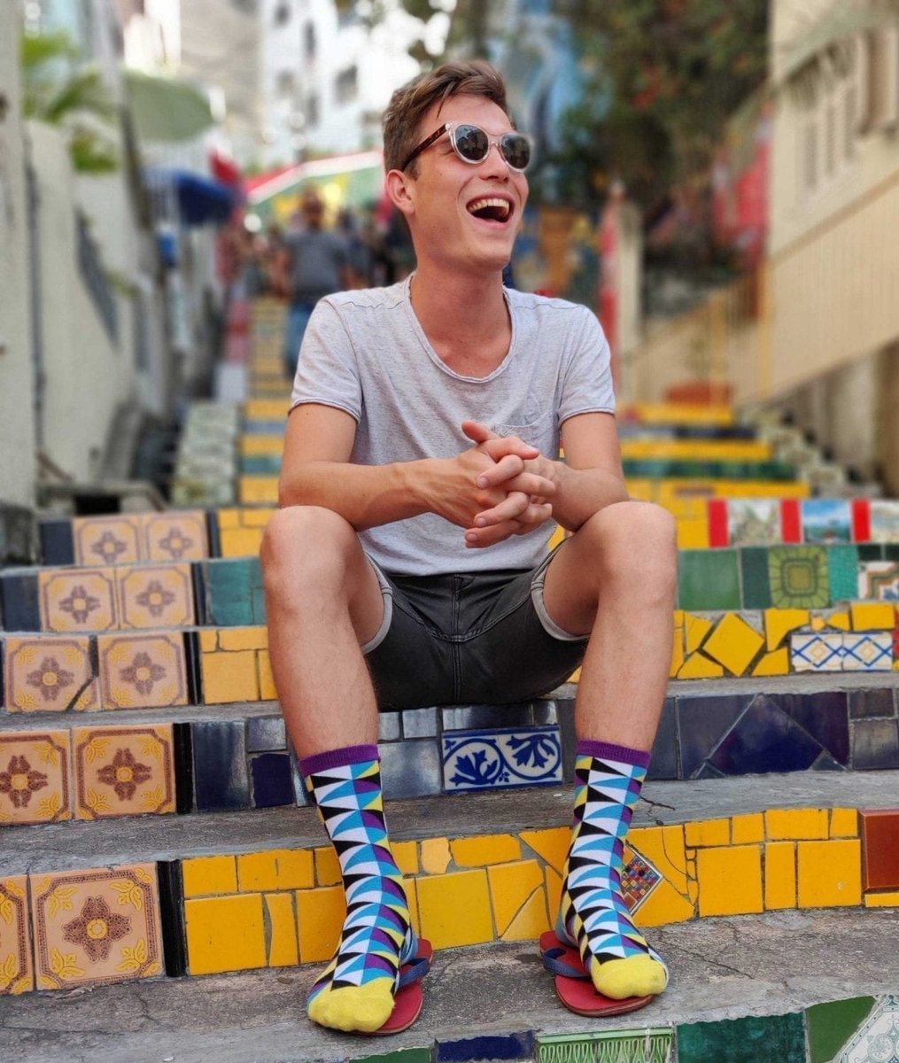 De verborgen banaan sok Ruitjespatroon | Multi-color | Onesize fits all | Herensokken en damessokken | Leuke, grappig sokken | Funny socks that make you happy | Sock & Sock