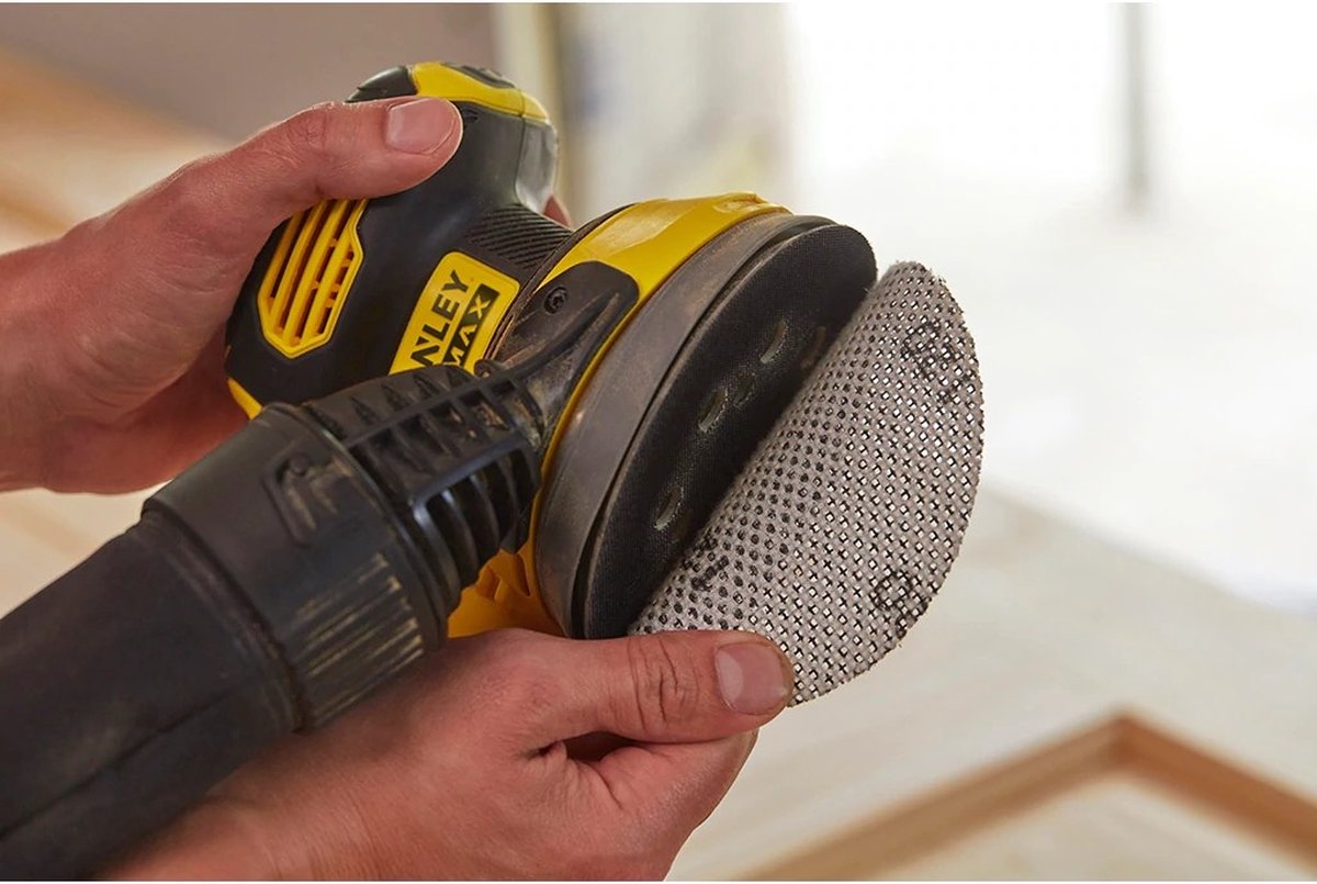 STANLEY FATMAX V20 18V Excentrische schuurmachine 125mm in softbag (met 2.0Ah accu en lader) SFMCW220D1S-QW – foto 4