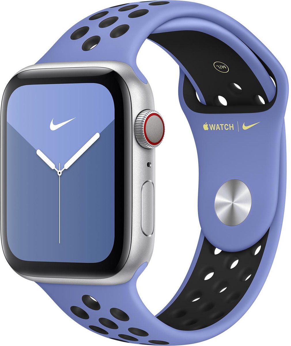 Apple Nike Sport Band voor Apple Watch Series 1-7 / SE - 42/44/45 mm -  Zwart / Blauw | bol.com