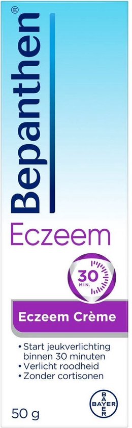 ​Bepanthen Eczeem Crème 50 gram | Verlicht Jeuk en Roodheid bij Mild tot Matig Eczeem | Ondersteunt Huidherstel met Dexpanthenol | Vrij van Cortisonen en Parfum​