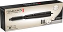 Verpakking van Remington föhnborstel met het model, twee opzetstukken en specificaties 400W.