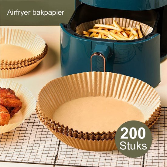 Airfryer Papier cuisson Plateaux jetables ronds XL - Accessoires pour  friteuse à Air