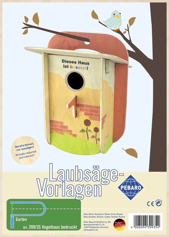 Figuurzaag - Pebaro houten figuurzaag bouwpakket vogelhuisje