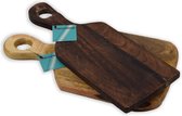 Set de 2 planches à découper en bois de manguier faites à la main - planche à fromage - planche à découper - plateau de service - plateau en bois - bloc à découper -