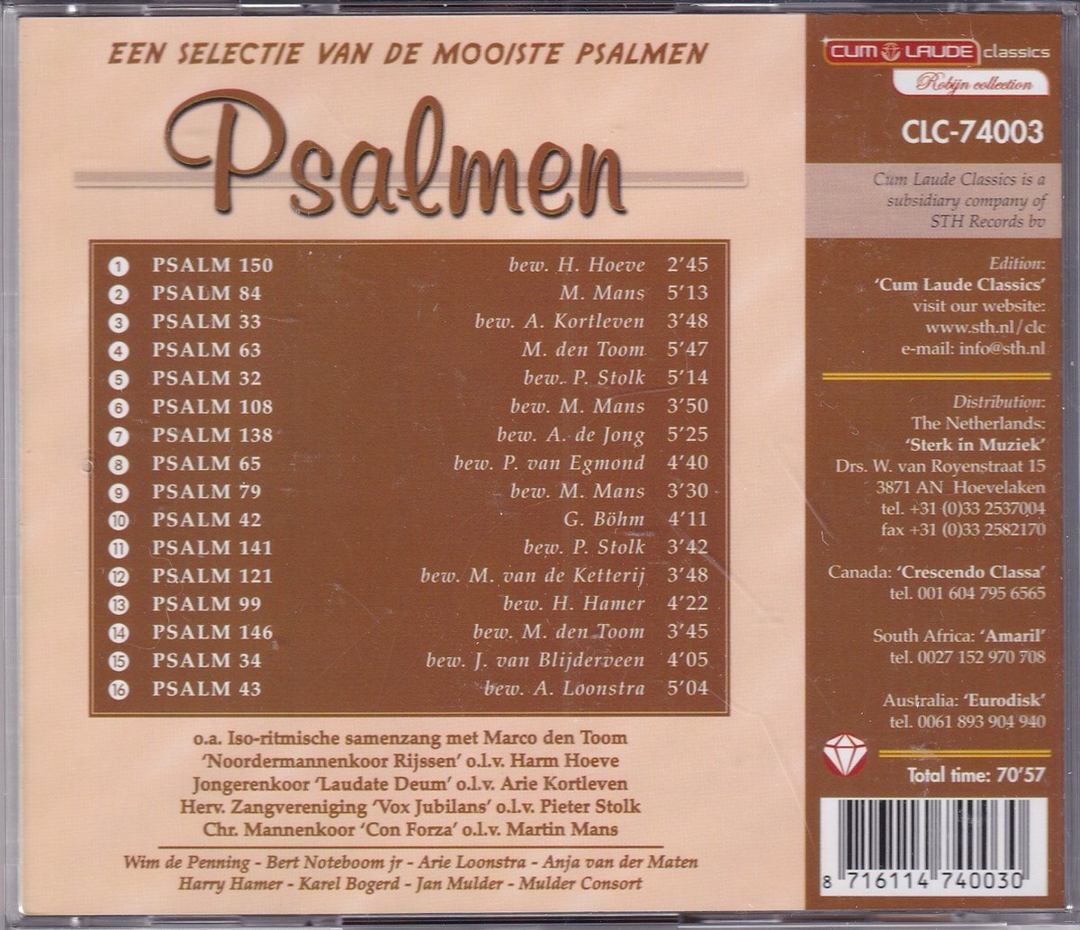 Een selectie van de mooiste Psalmen 3 NietRitmische samenzang o.l.v. Marco den... Een selectie van de mooiste Psalmen 3 NietRitmische samenzang o.l.v. Marco den...
