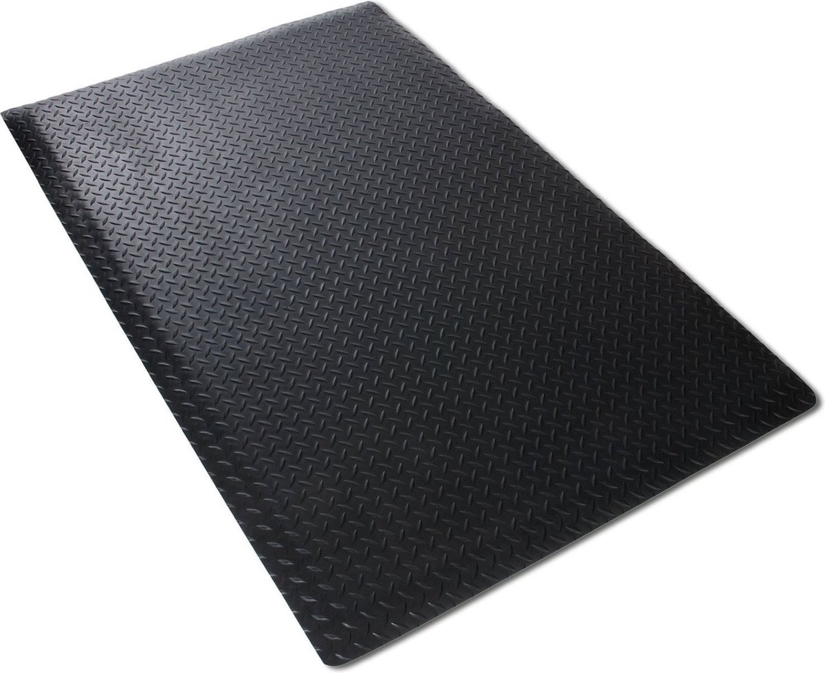FLOORDIREKT Anti-vermoeidheidsmat - Dyna-Protect Diamond - Werkplaatsmat - Zwart - 60 x 300 cm