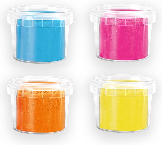 SES Creative - Feel Good Klei - Happy (4x90g) - Vegan en Glutenvrij - Herbruikbaar - Uitwasbaar - Vanaf 1 jaar