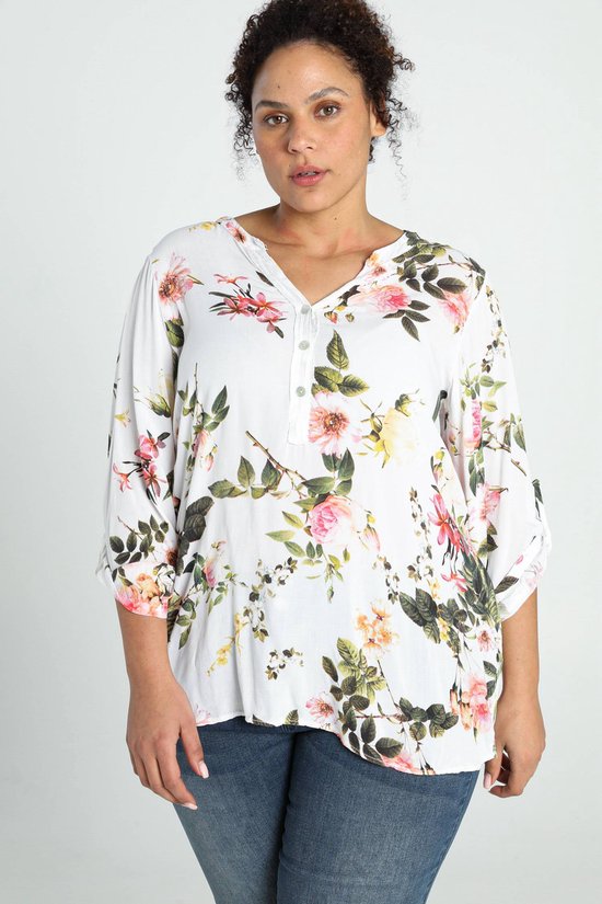 onregelmatig Verantwoordelijk persoon Laatste Paprika Lange blouse in viscose met bloemenmotief en pailletten | bol.com