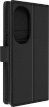 Cover Geschikt voor Huawei P50 Pro Flip Wallet Stand Video zwarte