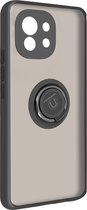Geschikt voor Xiaomi Mi 11 Bi-materiaal Case Ring Video-Ondersteuning zwart