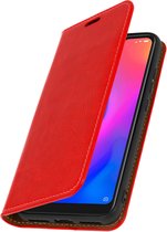 Leren Foliocase Geschikt voor Xiaomi Mi A2 Lite Kaarthouder Standfunctie - Rood